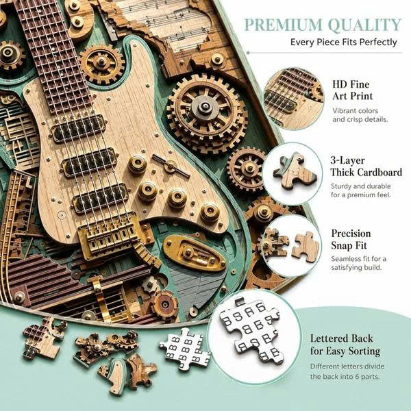 Creative Steampunk Guitar 3D Puzzle