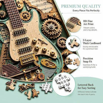 Creative Steampunk Guitar 3D Puzzle