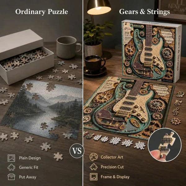 Creative Steampunk Guitar 3D Puzzle
