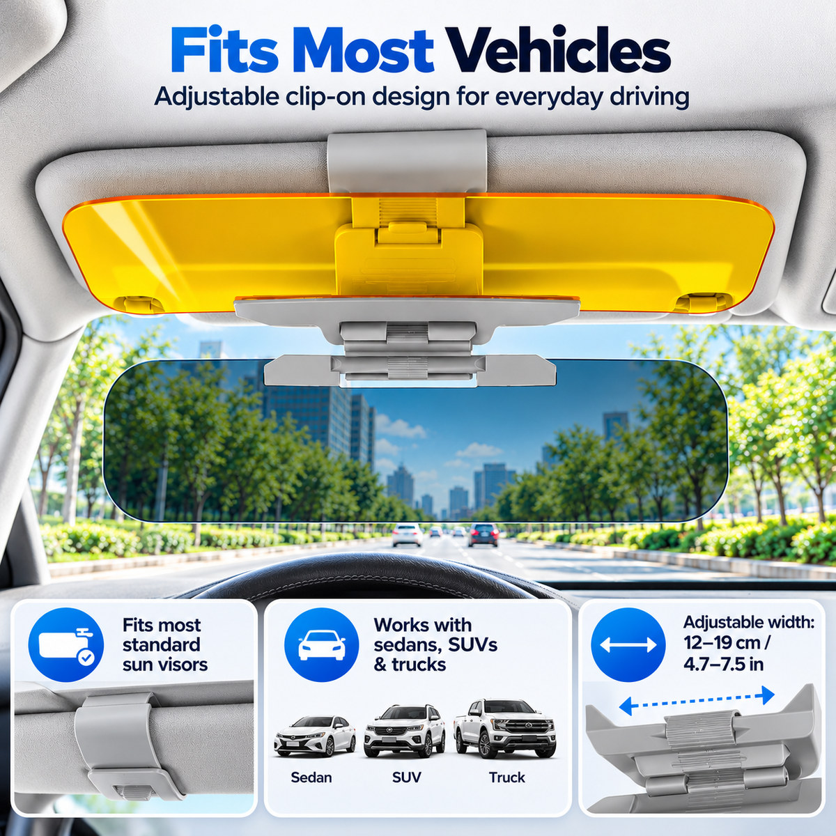 Day & Night Anti-Glare Car Visor