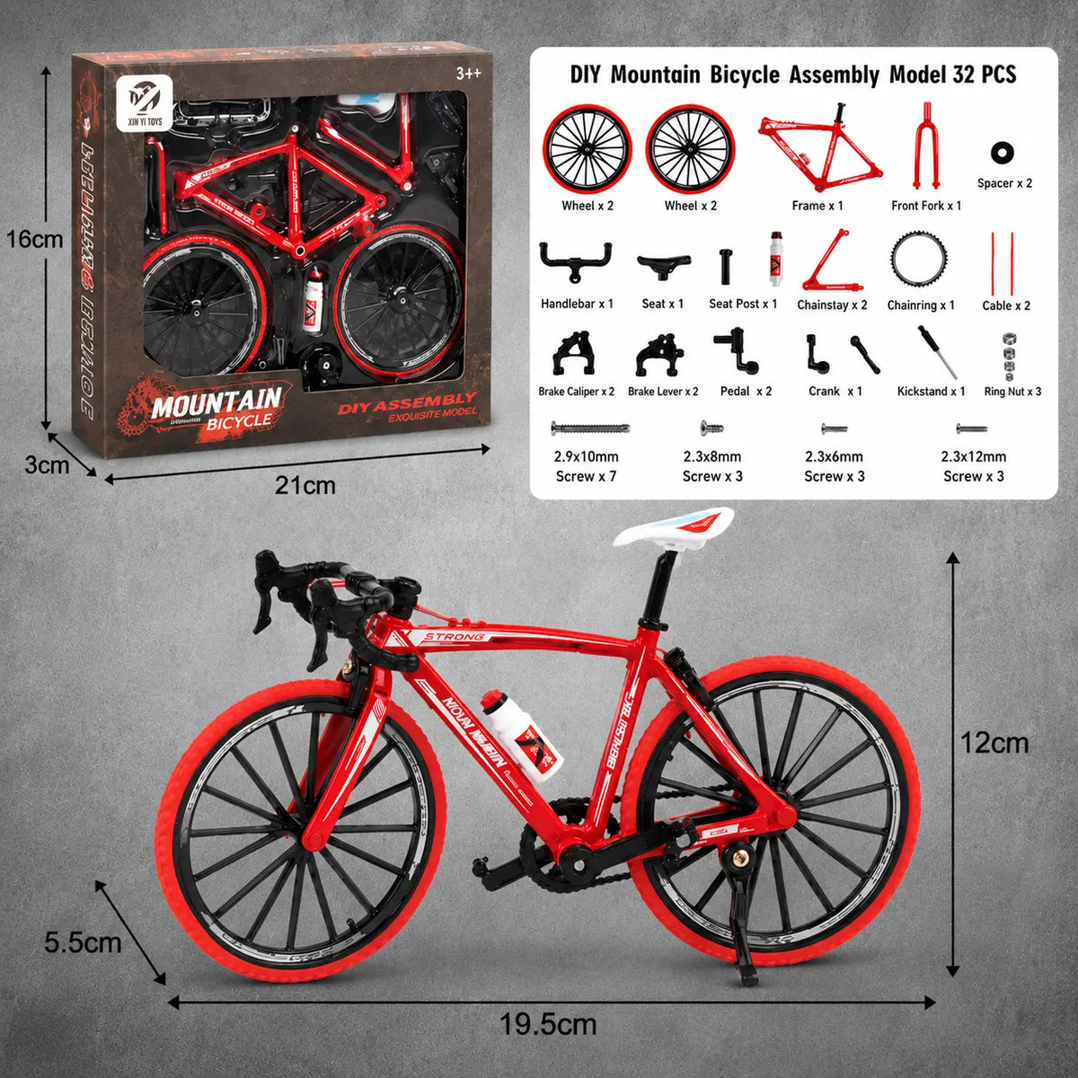 DIY Metal Bicycle Model Kit — 32 Pieces Modifyt