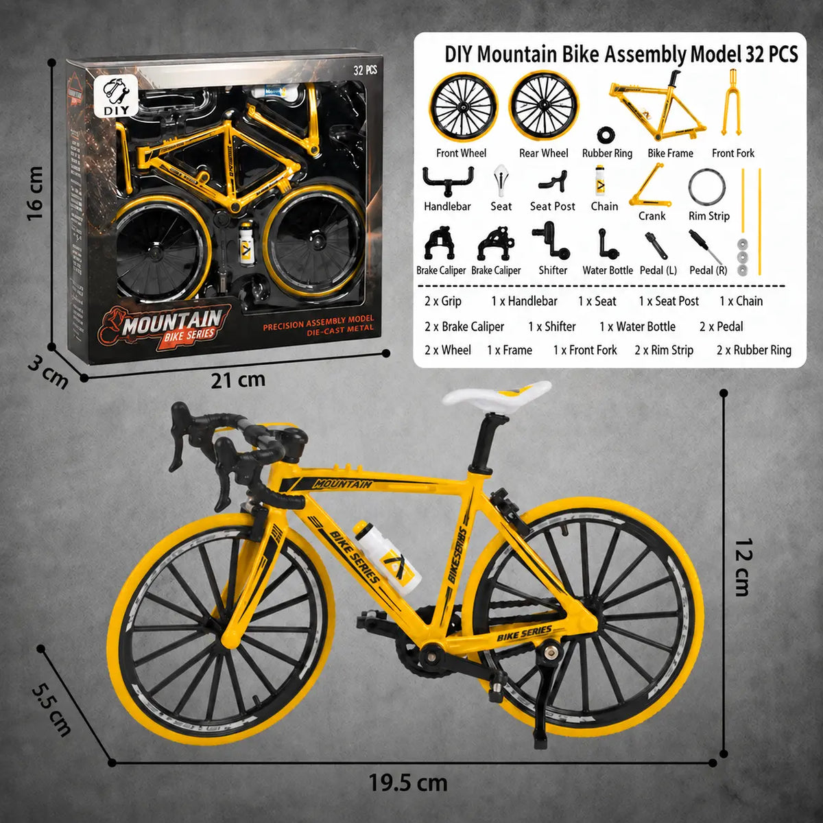 DIY Metal Bicycle Model Kit — 32 Pieces Modifyt